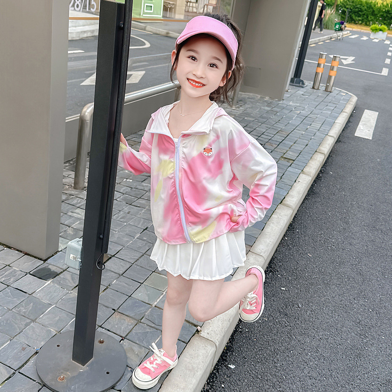 Summer Outfit Sun Protection Jacket for Girls 2024 New Fashion Comfort Ice Silk Coat Children's Summer Top