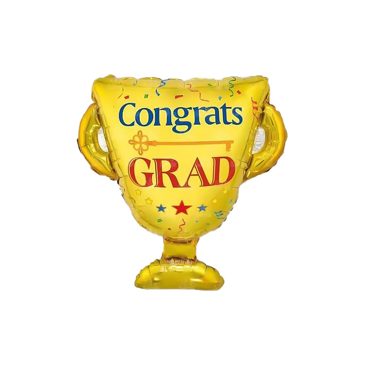 金色毕业奖杯白底