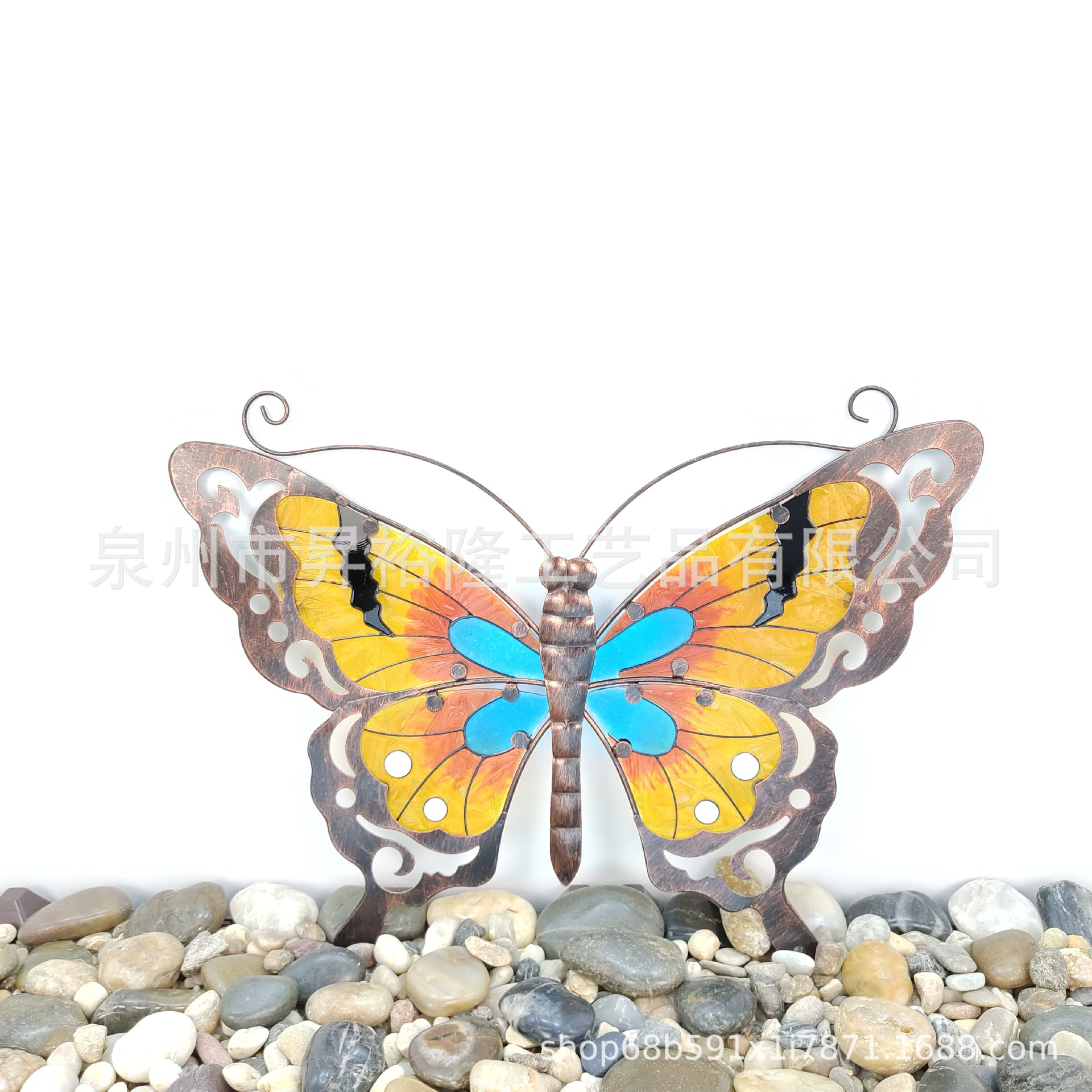 Украшение дома бабочка настенная полые стеклянные окрашенные бабочки настенные украшения сада настенные бабочки
