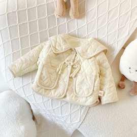 女小童轻薄外套儿童宝宝衣服秋季宽松保暖棉衣洋气上衣短款棉服潮