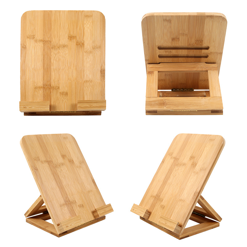 Al por mayor de bambú soporte la tableta nueva exótica cama escritorio plegable artesanía en stock láser LOGO