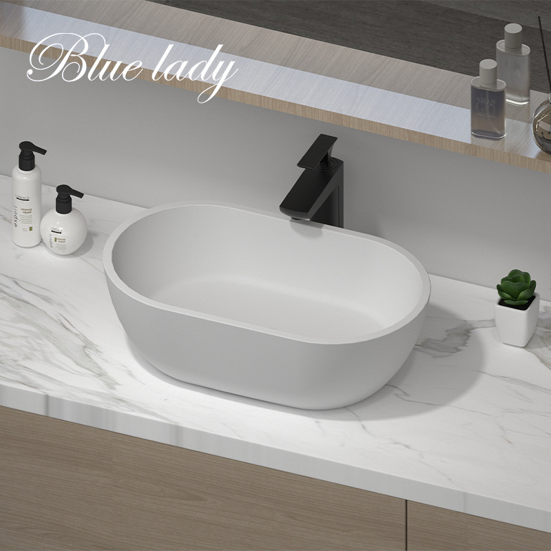Pmma Artificial Stone Hotel and Guesthouse Trade Channel Household Countertop Basin High-End Bathroom Cabinet Washbasin