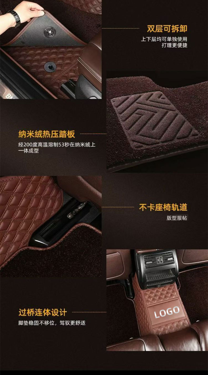 For Mercedes-Benz E300L C260L C200L GLC300L GLC260L GLE car mat LOGO