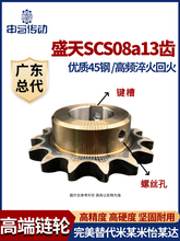 盛天SCS链轮 45号钢 加工成品 40B08A13齿 高精度耐磨损 申马传动