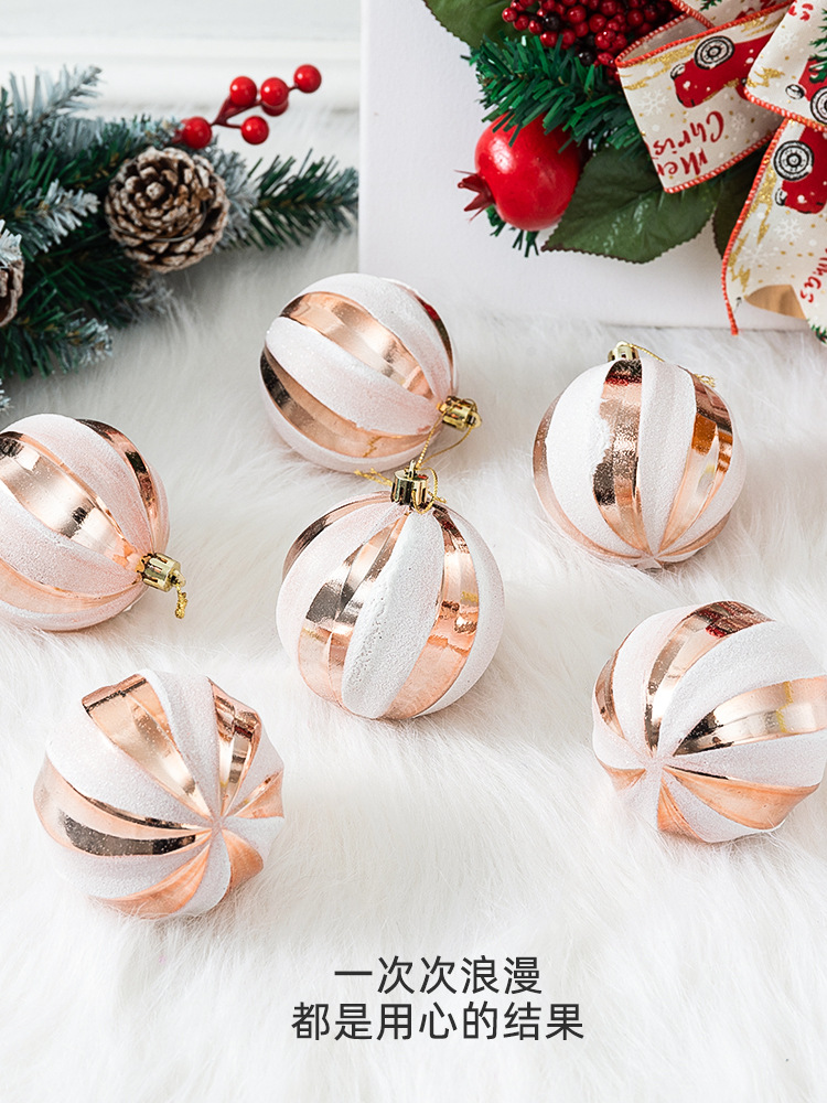 Bola pintada de Navidad Bola de perlas macaron galvanoplastia Bola brillante pintada Bola de forma especial colgante árbol de Navidad bola decorativa