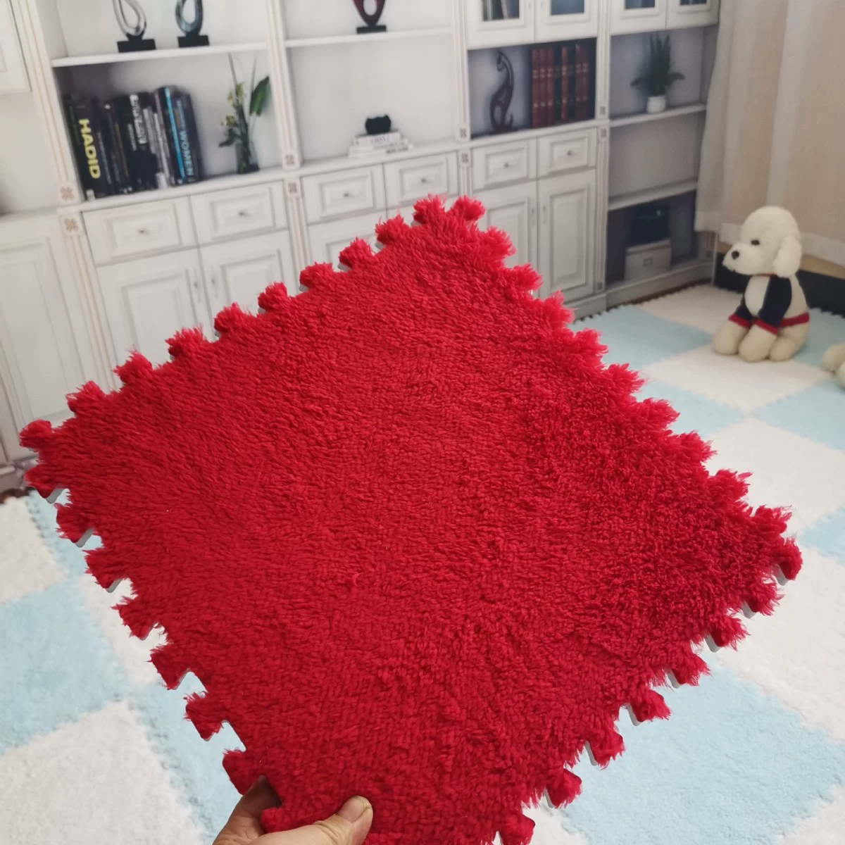 Детский пенопластовый пазловый коврик-пазл, EVA основа, 30×30×1.0 см, нескользящая interlocking плитка