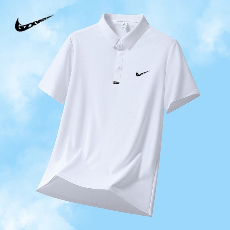 Short-sleeved men's t-shirt polo shirt, summer breathable and quick-drying, new business polo shirt for men, stylish and sophisticated