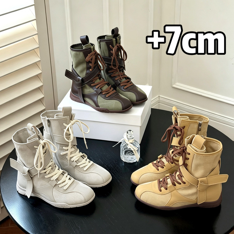 2026 Summer New Vintage Style Cross-Strap Boxing Boots for Women, Mid-Calf Thick-Soled, 5cm Height-Increasing Casual Ankle Boots 2026 Summer New Vintage Style Cross-Strap Boxing Boots for Women, Mid-Calf Thick-Soled, 5cm Height-Increasing Casual Ankle Boots