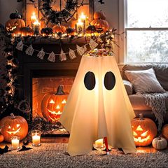 25 ハロウィンゴーストキャンディボウルスタンド照明大型魔女ゴーストポットトリックオアトリートキャンディ照明キャンディスタンドバケツ