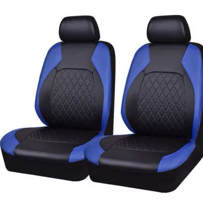 rhombus quilted embroidered bracket leather pu | Universal seat cover