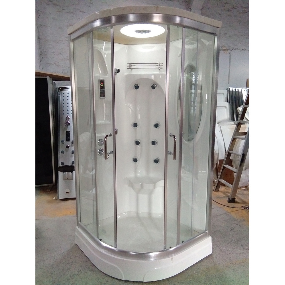 Habitación de baño individual en forma de abanico 900*900 sala de vapor baño de ducha integral baño pequeño apartamento