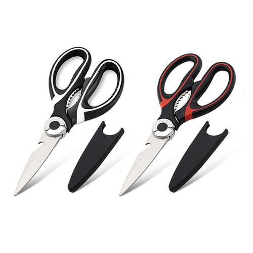 Kitchen scissors multifunctional stainless steel chicken bone scissors panda scissors Yangjiang factory direct sales kitchen multifunctional scissors