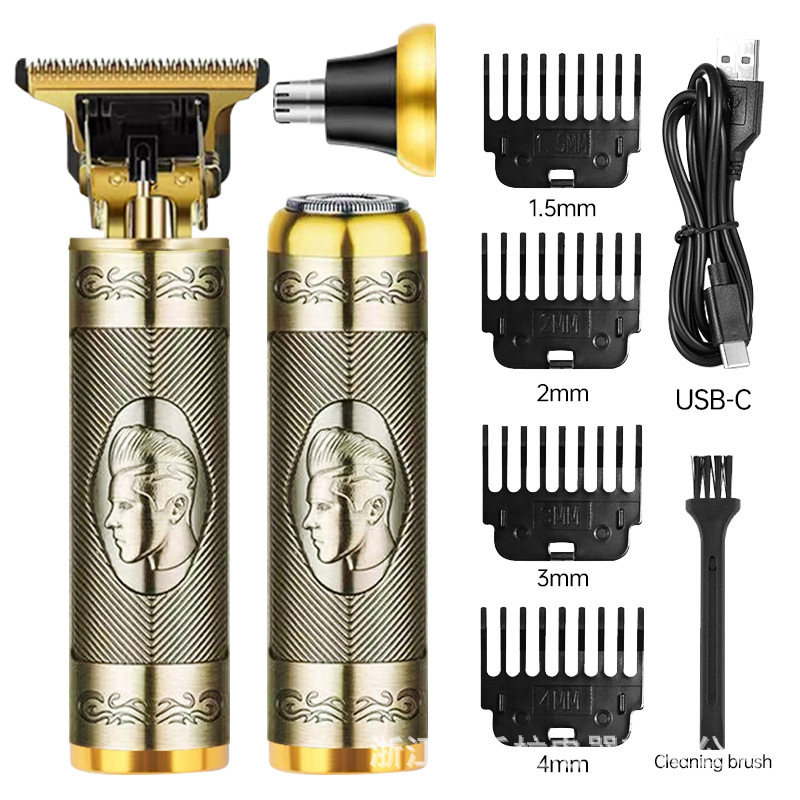 クロスボーダーヘアカット電気バリカン電気バリカン電気バリカンオイルヘッド彫刻剃刀ヘッドヘアカット|undefined