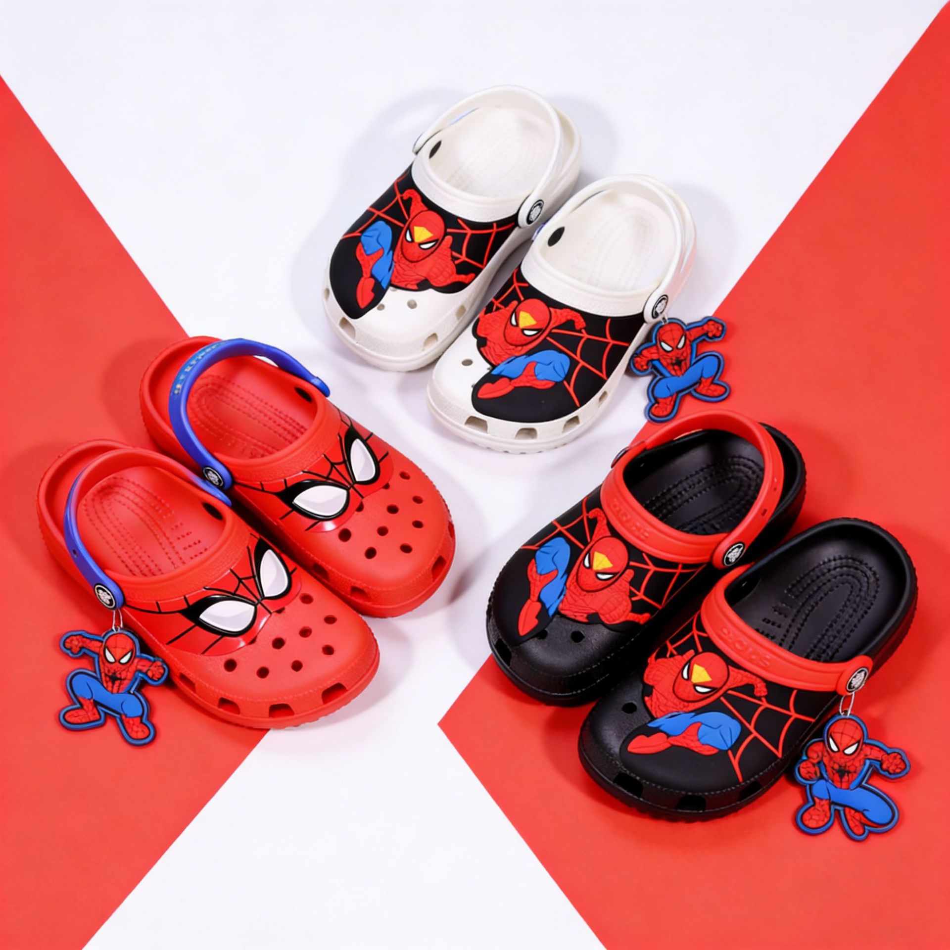 2026 Cartoon Children's Clogs for Boys and Girls, Non-Slip, Wear-Resistant Eva Sandals, Beach Shoes, Spider-Man