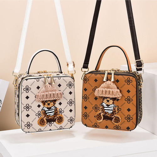 Fashionable and stylish mobile phone bag 2024 new style cute portable cross-body mini small bag women's small square bag one piece drop shipping