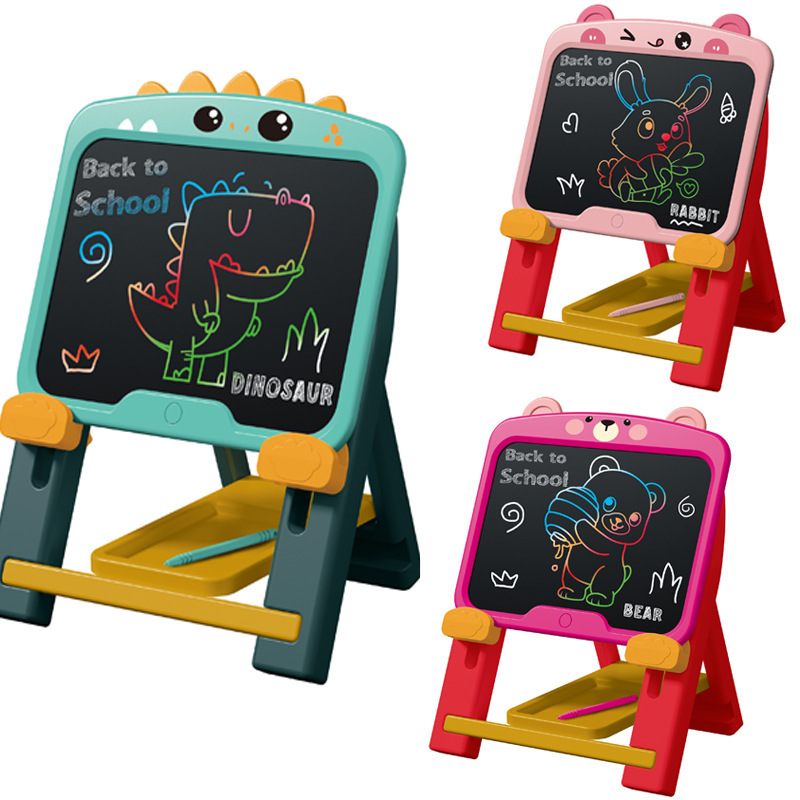 Transfronterizos niños electrónicos LCD tablero de escritura pintura tablero de dibujos animados coloridos dinosaurios tablero de escritura dibujo juguete