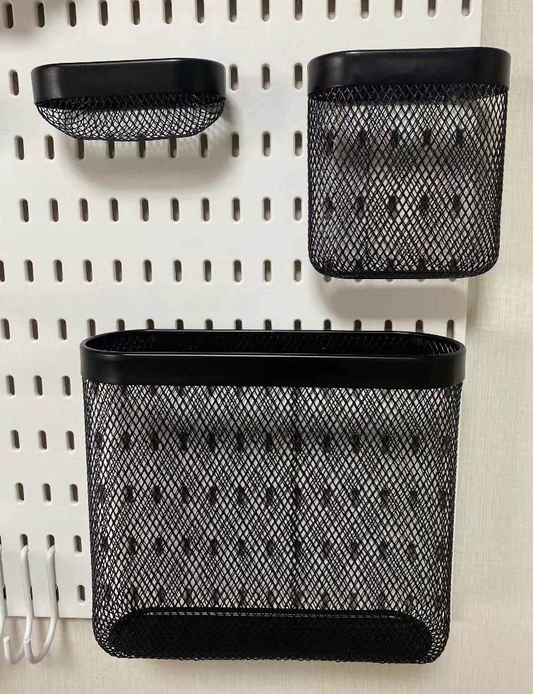 Kitchen wall pegboard organizer panel, plastic black, modular hooks & shelves, wholesale codes B001–B201