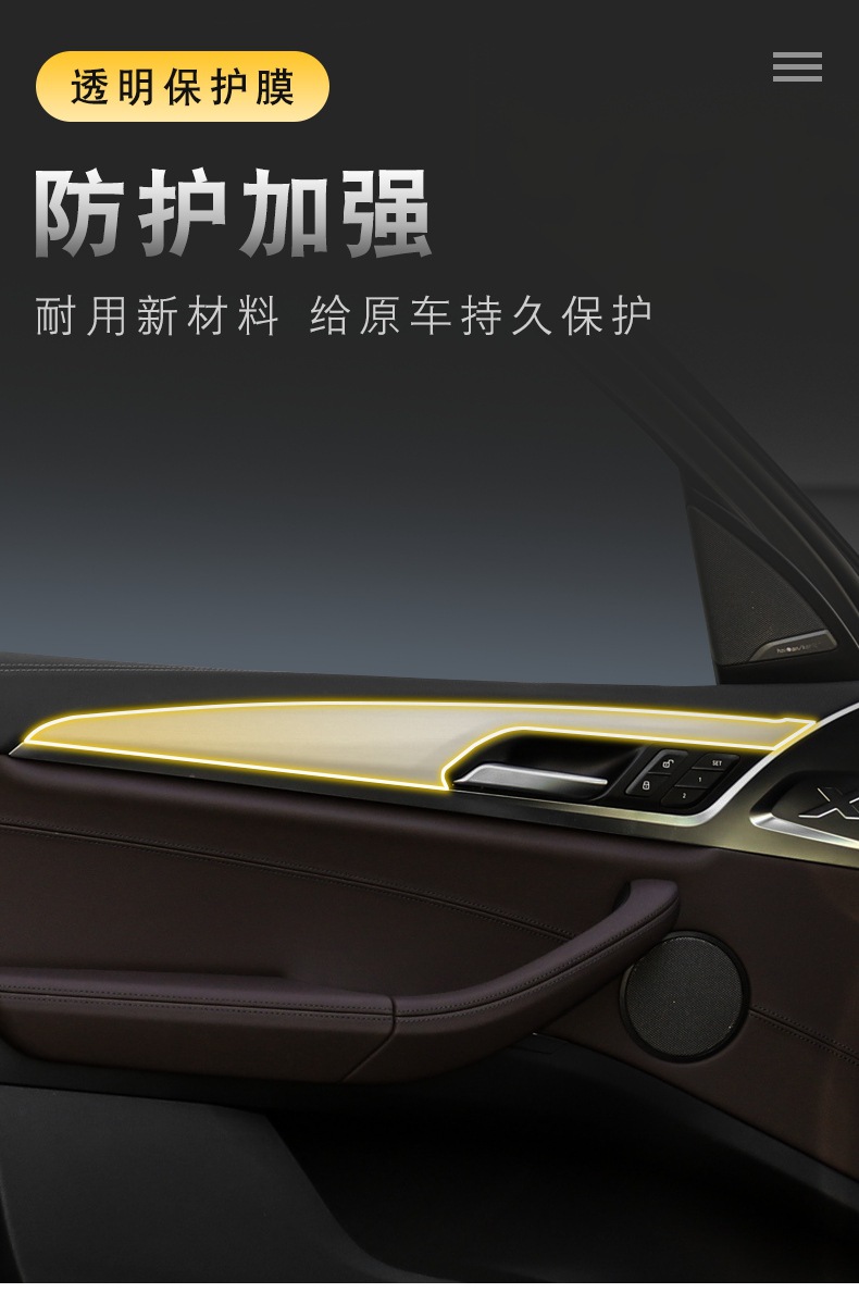 20-25 BMW ix3 special screen central control body interior car modification transparent car coat TPU protective film