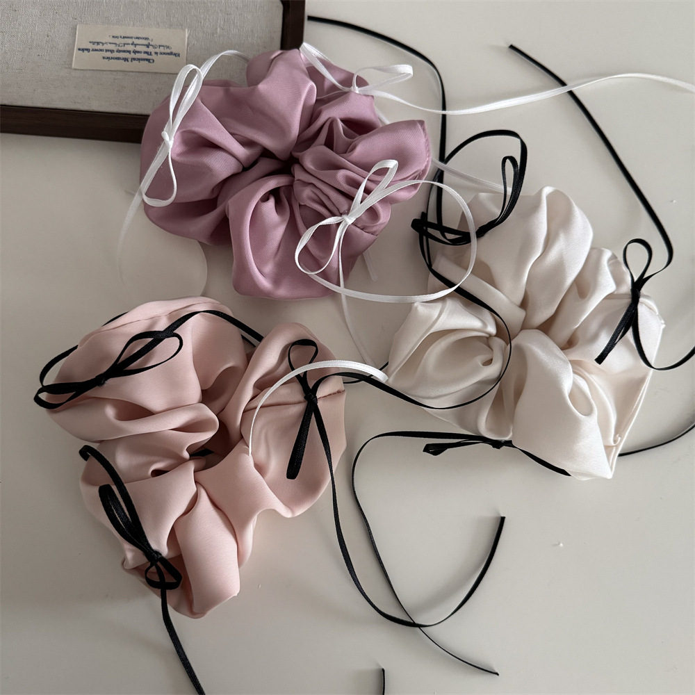 Women's Simple Style Classic Style Solid Color Cloth Bowknot Hair Tie display picture 1