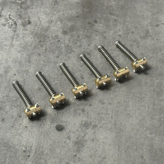 Pure Copper Brass Nut TELE Electric Guitar Bridge String Saddle Upgraded Parts String Saddle Screws American Japanese German