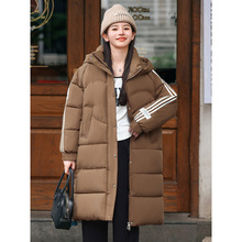 2024新款中长款羽绒棉服女过膝学生宽松大码加厚棉外套面包服棉衣
