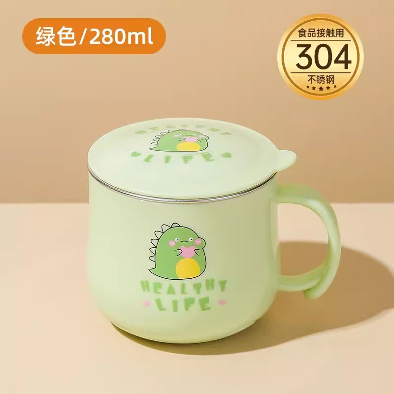 儿童水杯316不锈钢家用防摔带盖口杯宝宝幼儿园女孩喝水直饮 杯子|undefined