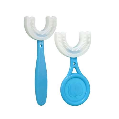Children's u-shaped silicone manual sonic baby toothbrush lazy oral toothbrush oral cleaning children's toothbrush