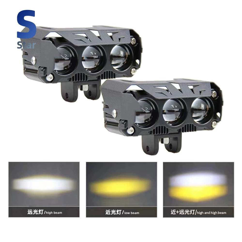 LED двухцветные фары, тюнинг внедорожника