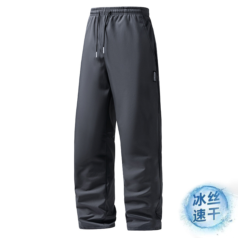 Camisas con menos ropa de terciopelo, pantalones casuales de hombre cálidos, pantalones rectos transfronterizos coreanos de invierno gruesos, pantalones deportivos