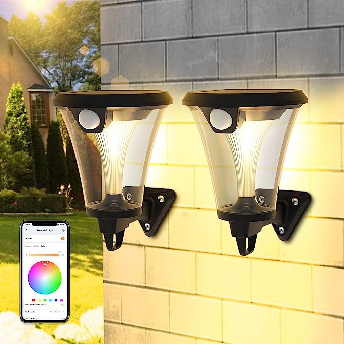 Outdoor Wall Lamp Smart Solar Powered Waterproof Dimmable Induction Porch Light for House Yard Yard LED Outdoor Wall Lamp Smart Solar Powered Waterproof Dimmable Induction Porch Light for House Yard Yard LED