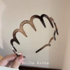 6#black coffee color wave hair hoop