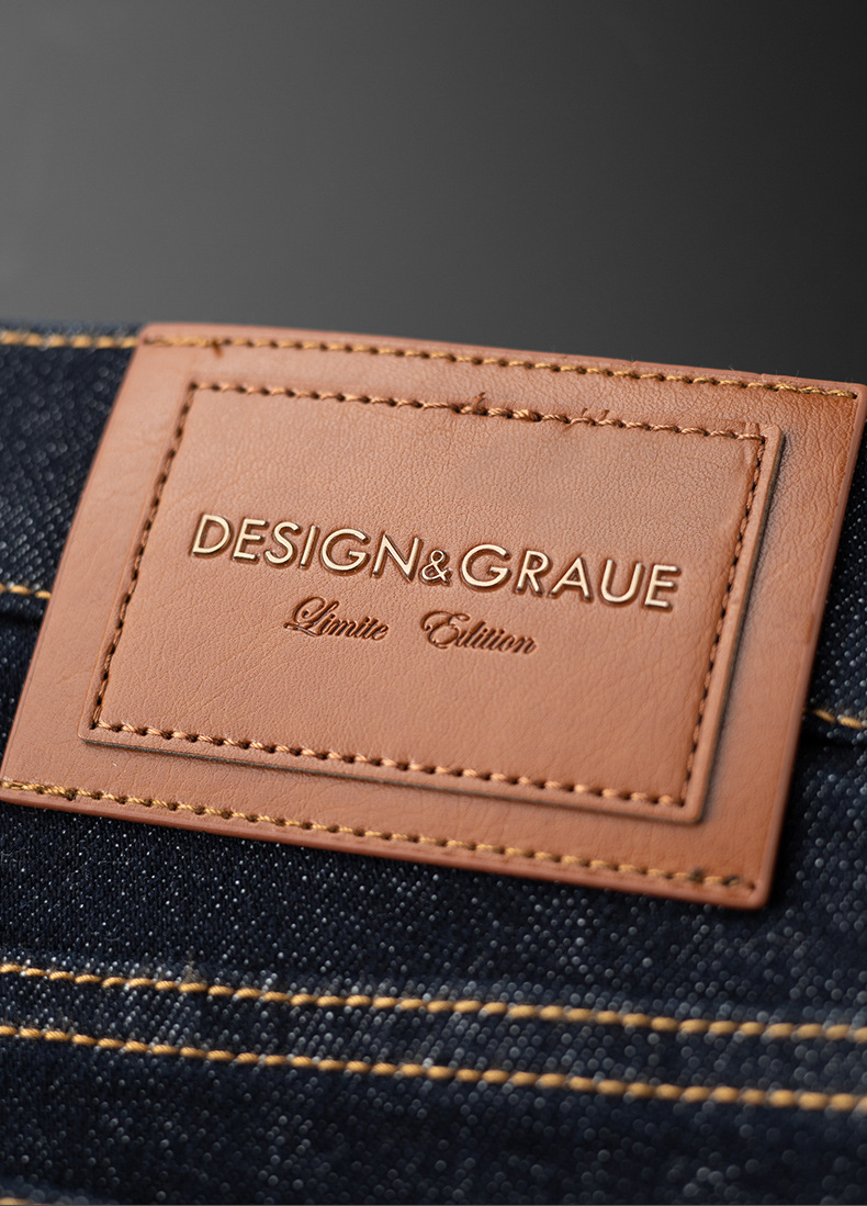 Autumn And Winter New Business Slim-fit Straight Men's Pants Versatile Casual Blue Jeans_mkmklike.com