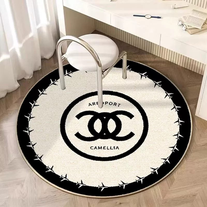 Ins Крем ветер коврики маленький аромат круглый ковер девушка спальня вращающееся кресло комната компьютерный стул туалетный коврик