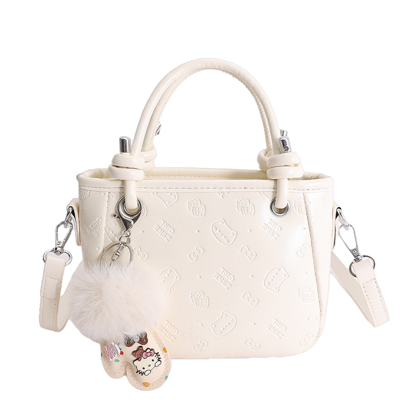 2026 ocio coreano estilo exterior encantador bolso de cubo de impresión diaria de moda nicho de diseño de hombro único bolso de tramo inclinado image 15
