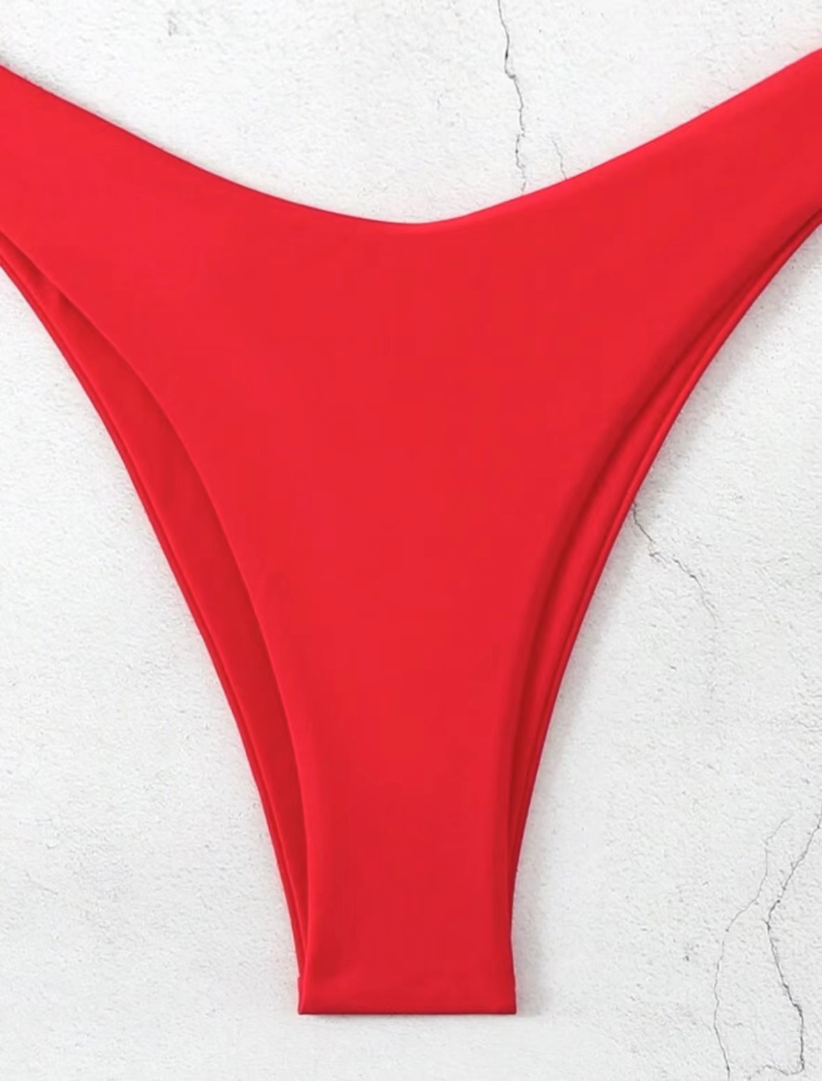 Women's Clothing Tie Up Bikini Swimsuit Solid Color Two Piece Sexy Women's Clothing Swimwear_ecoleips.com