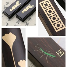 书法框尺用品 中式文房四宝压书小摆件 毛笔镇尺木镇纸镇