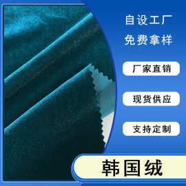 现货韩国绒金丝绒针织弹力绒布连衣裙家居服舞蹈服面料定制工厂