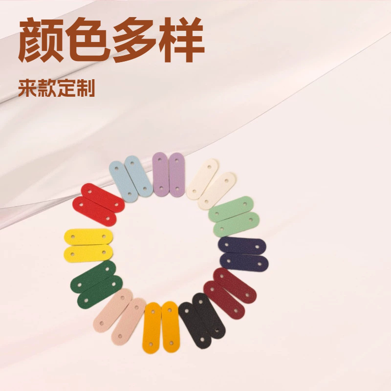 Strip-Shaped Pig Nose Buckle Leather Corner Buckle Handmade Bag Accessories Bamboo Handle Leather Pu Strap Handbag Strap
