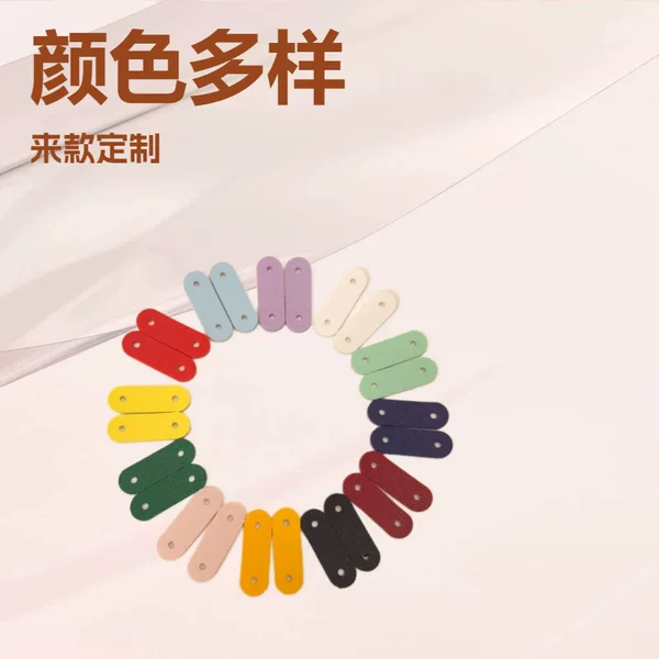 Strip-Shaped Pig Nose Buckle Leather Corner Buckle Handmade Bag Accessories Bamboo Handle Leather Pu Strap Handbag Strap