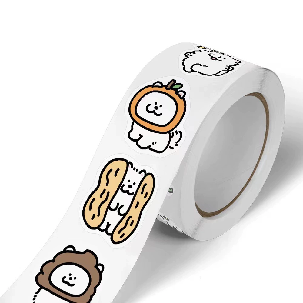 Sticker Roll (Hello Kitty) round cartoon stickers, assorted designs, birthday gift pack