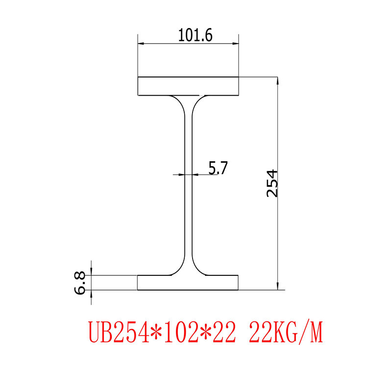 英标H型钢UB254x102x22理算价格批发价格