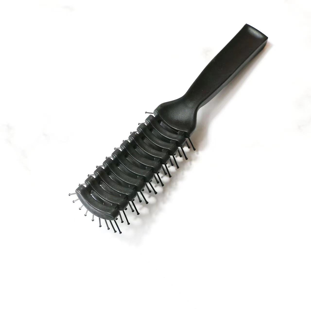Factory Direct Sale PP All Black Men's Styling Paddle Anti-Static High Temperature Resistant Nine-Row Comb Special_voghion.com