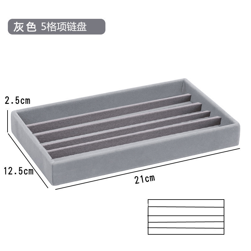 Muestra de joyería negra de alta calidad de tela de vello para ver paletas de joyería caja de almacenamiento collar de joyería anillo bandeja de visualización image 30