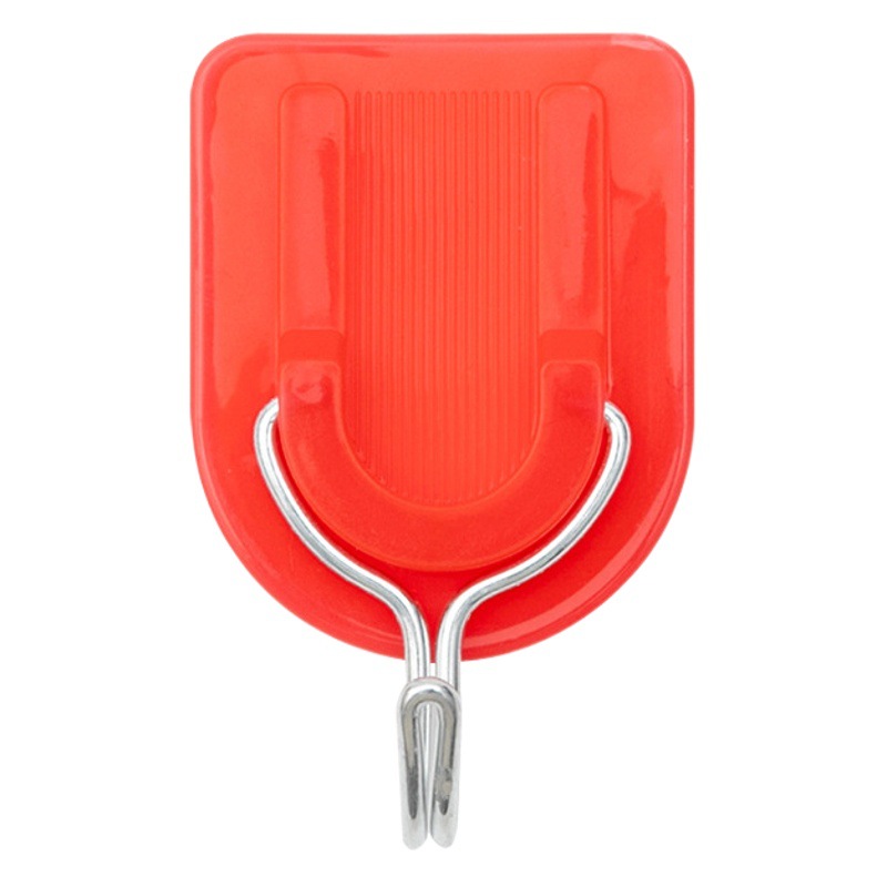 Gancho de viscosa festivo Gancho pegajoso de plástico de tamaño pequeño en forma de U rojo Gancho de almacenamiento colgante de nudo chino detrás de la puerta gancho de ropa