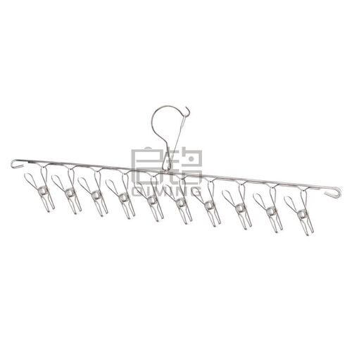 Stainless steel clothes rack, drying rack, multi-clamp sock rack, underwear and towel drying rack, children's diaper rack