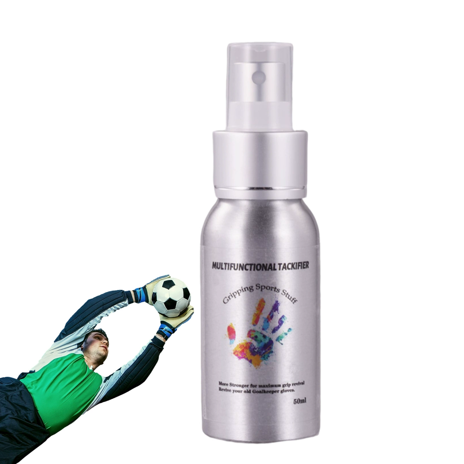 Футбольные перчатки Viscosifier Spray Перчатки Увеличивают вязкость Алюминиевые консервы Спрей Футбольные тренировочные принадлежности Футбольные привратники