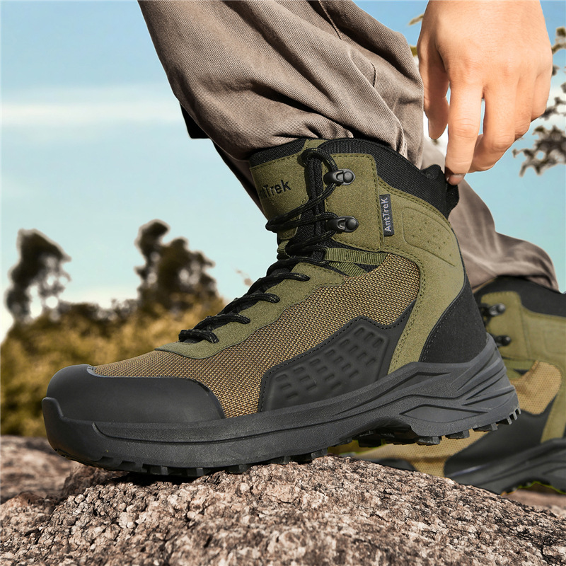 Nuevo otoño y invierno transfronterizos hombres y mujeres calentadores impermeables de montaña viajes al aire libre botas de senderismo ligeras zapatos de montaña antideslizantes