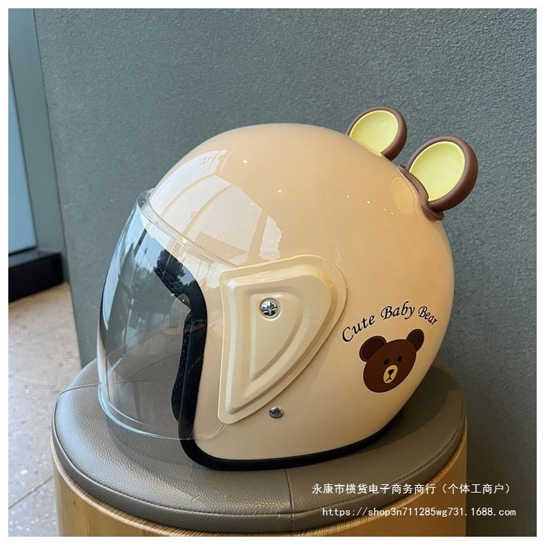 Winter 3C Safety Certified Electric Vehicle Helmet Motorcycle Battery Car Cartoon
