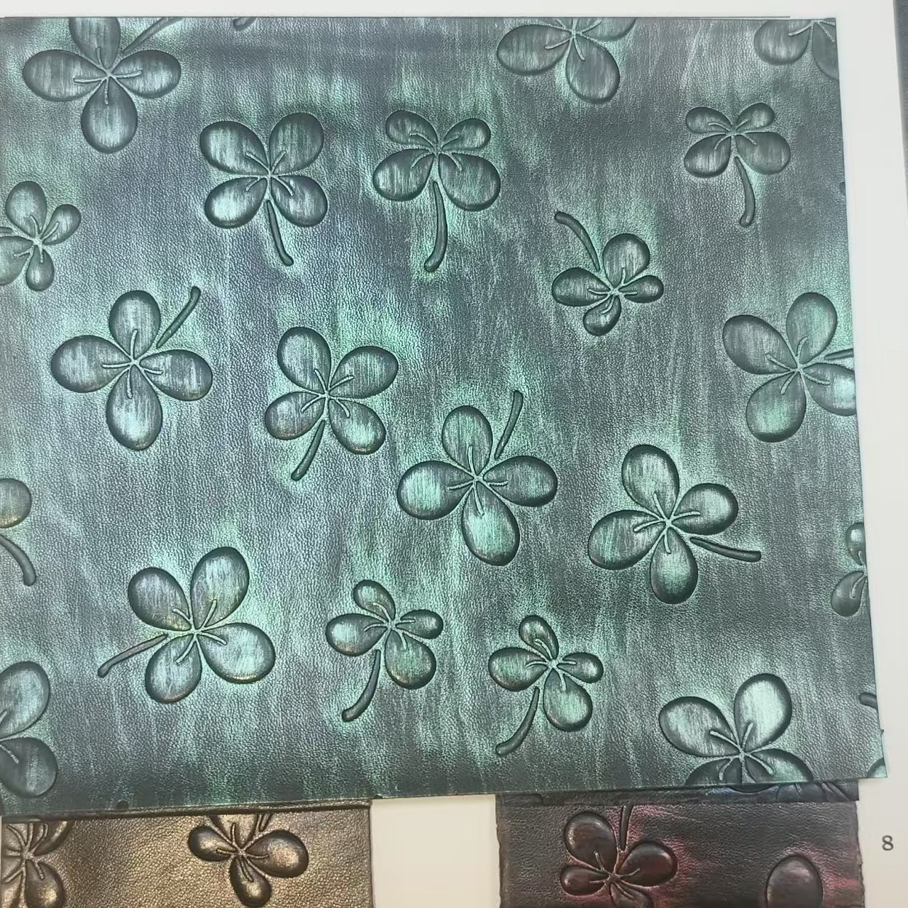 现货批发四叶草压纹甲骨文复古仿金属鞋材箱包手袋服装饰品配件