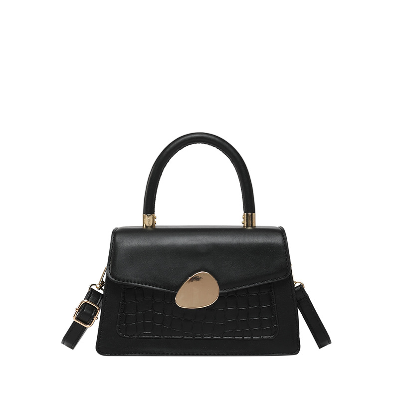 Textura hebilla magnética bolso de moda simple 2025 primavera nuevo estilo ins bolso de mensajero de un solo hombro elegante bolso cuadrado femenino